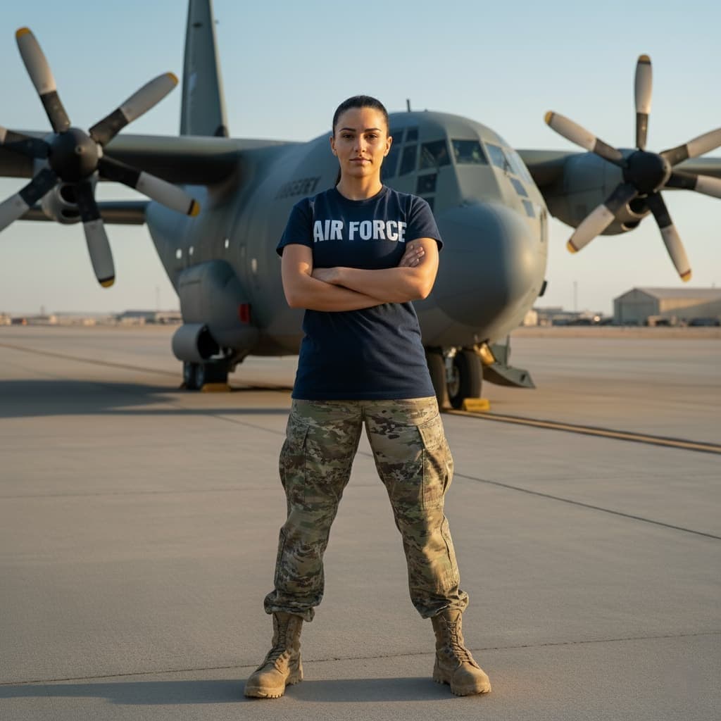 Woman wearing Buncha Vets shirt