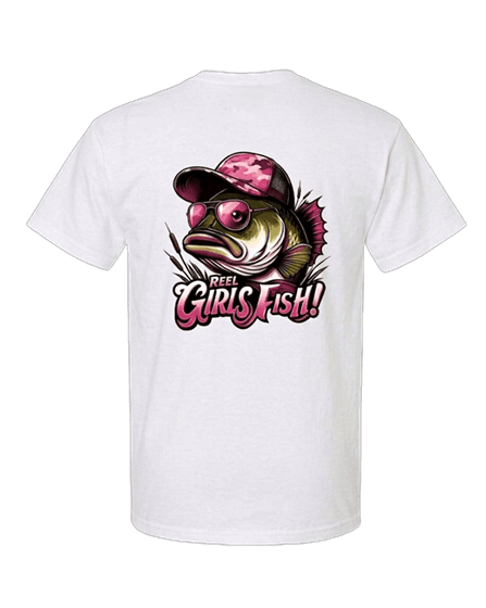 Girls Fish T-Shirt back in white